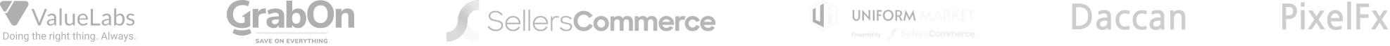ValueLabs, GrabOn, SellersCommerce, Uniform Market, Daccan, PixelFx